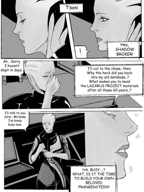 marceline2174:  Just thinking about new meme which’s: After 60 years since Shepard saved the galaxy from the reaper invasion, Liara and little T’soni start making a blueprint of the 2nd lazarus project together. Not like Miranda’s work, they cannot