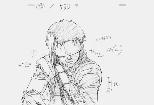 元本番スケッチ。 Original production sketches. #koukaku #gits