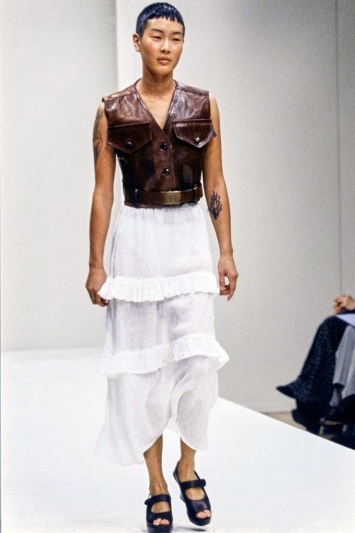 Jenny Shimizu for Prada Spring 1994 Ready to Wear