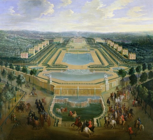 Pierre-Denis Martin. Vue générale du château et des pavillons de Marly. 1722.Oil on canvas.Musée nat