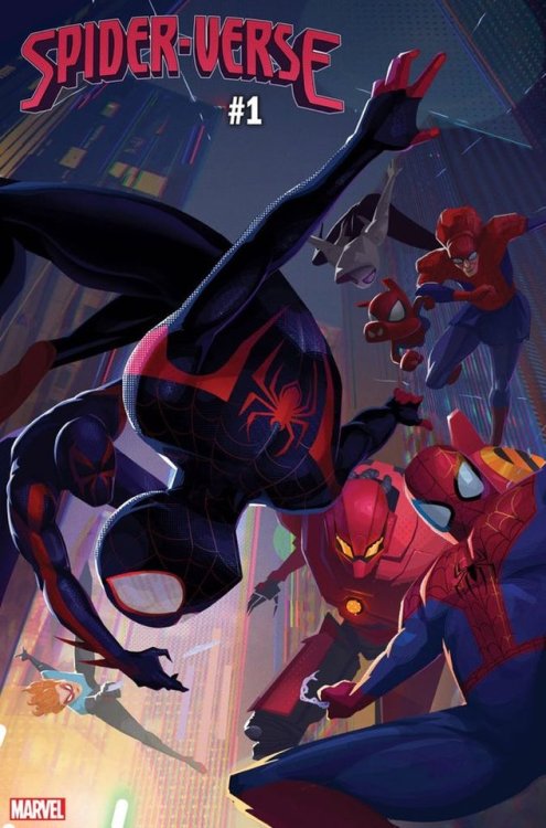 bear1na: Spider-Verse #1 - Mile Morales, Spider-Man, Spider-Ham, Spider-Woman, Spider-Gwen, Spider-M