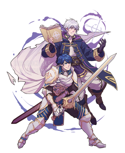 Finished the second acrylic stand I collabed on with @wontonton featuring M. Robin and Chrom from Fi