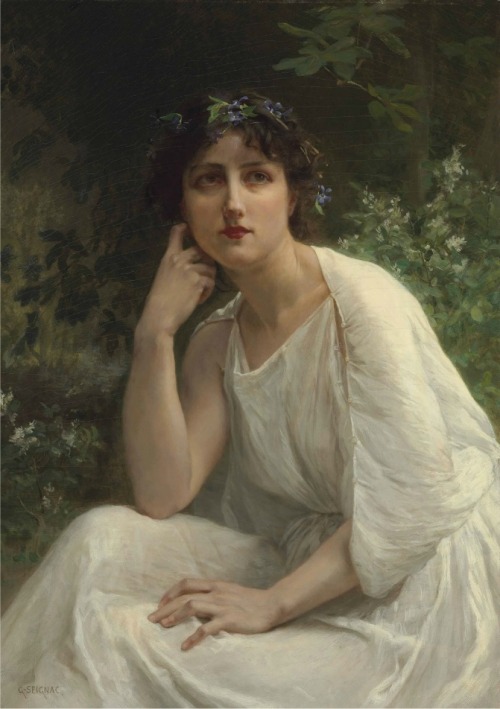 the-garden-of-delights:“Woman in White” by Guillaume Seignac (1870-1924).