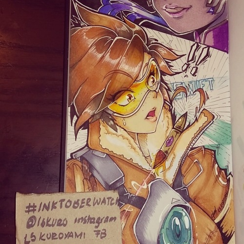 :Day 1inktoverwatch Swift TracerxWidowmakerI’m trying to make two Inktobers this year I want
