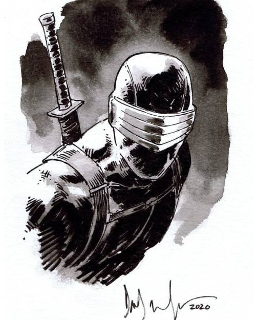 Snake Eyes mini sketch.#gijoe #snakeeyes #snakeeyesgijoe #comicsketch #comicartist #comicart #comicb