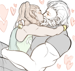 neon-mono:  A reinhardt/lucio doodle I did recently //u___u// i like this ship a lot 