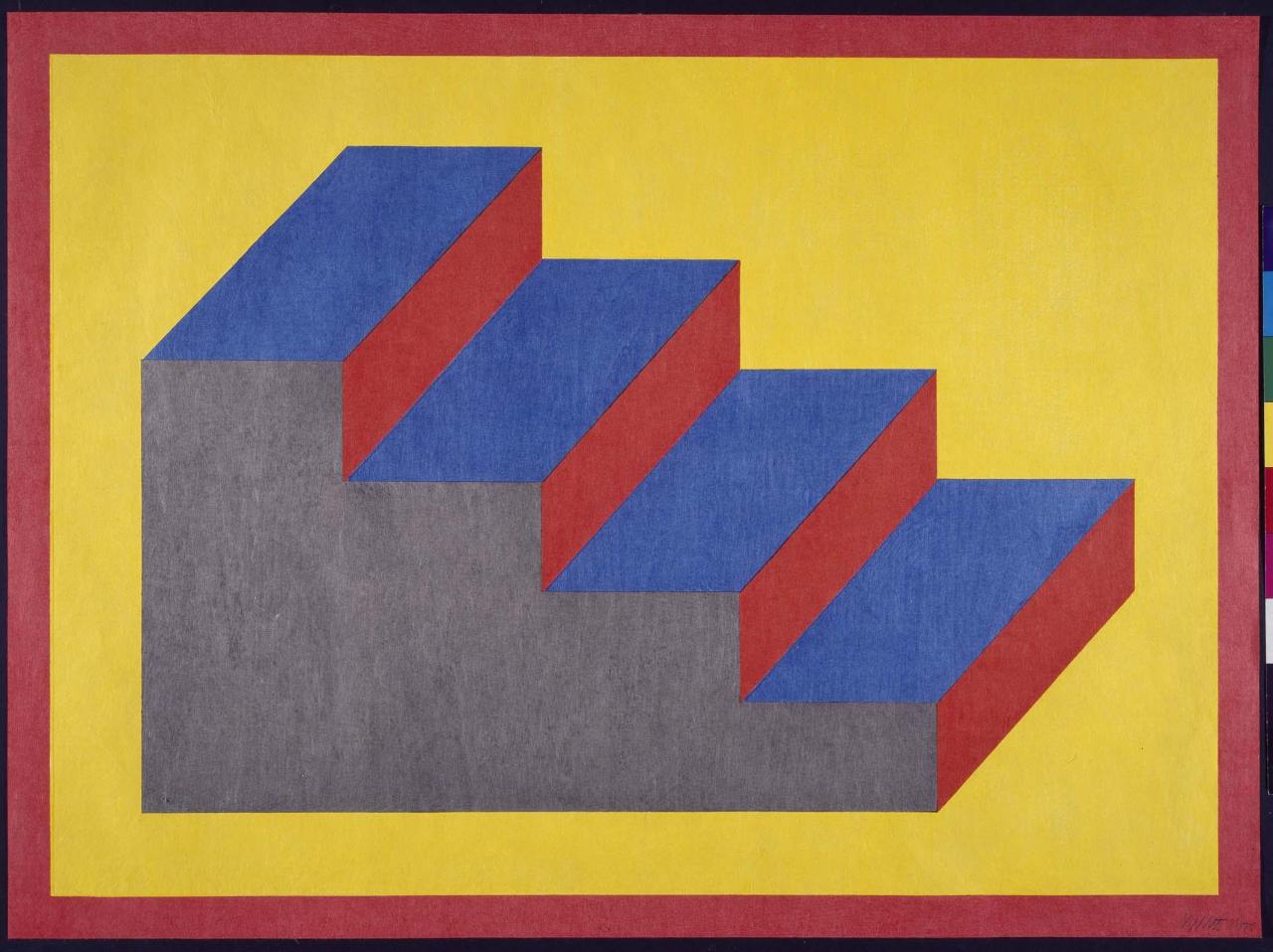 artexpansion:  Sol LeWitt, Form Derived from a Cubic Rectangle (steps), 1992 