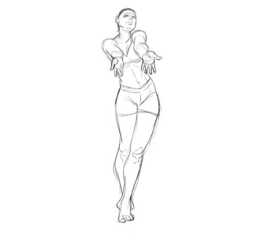 Trying to improve at drawing bodies in motion. I don’t do that often, so I feel is a weakness I have