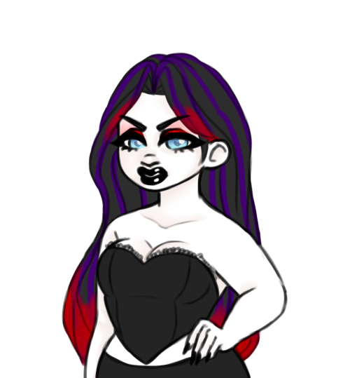 dailyenoby: Hi my name is Ebony Dark'ness Dementia Raven Way and I have long ebony black hair (that&