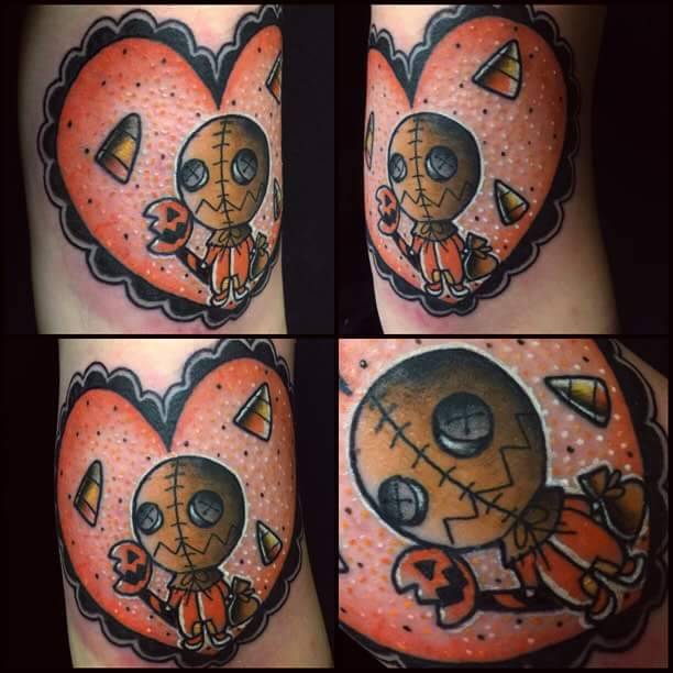 Angelo Parente on Instagram Sam  Trick r Treat  trickrtreat     blackwork inkedmag dotworker trickrtreatsam horrortattoo  dotworktattoo tattoosnob
