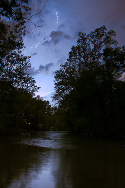 burning-soul:  Lightning on the Roanoke River 