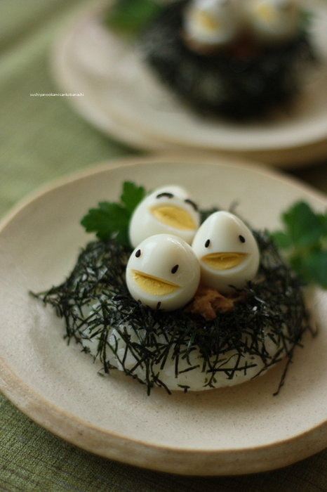 egg rice nest