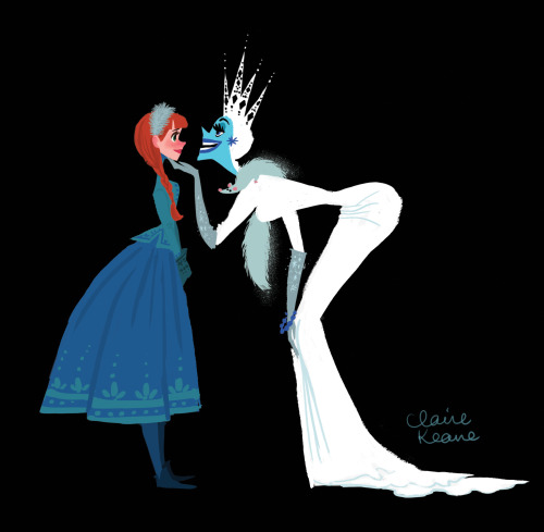 claireonacloud: My designs for a previous version of Frozen’s snow queen (A version when her s