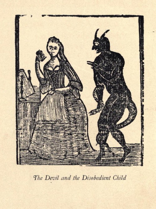 nemfrog:Frontispiece. The devil and the disobedient child. Forgotten books of the American nursery. 