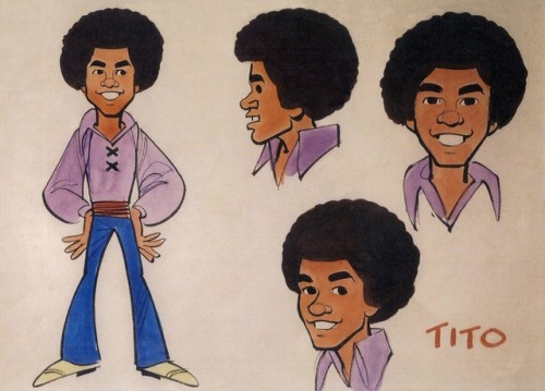 talesfromweirdland:Model sheets for the 1970s animated series, The Jackson Five: Marlon, Jackie, Mic