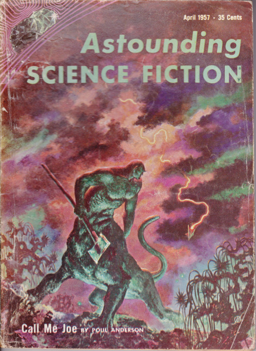 Astounding Science Fiction, April 1957.  Cover: Kelly Freas.