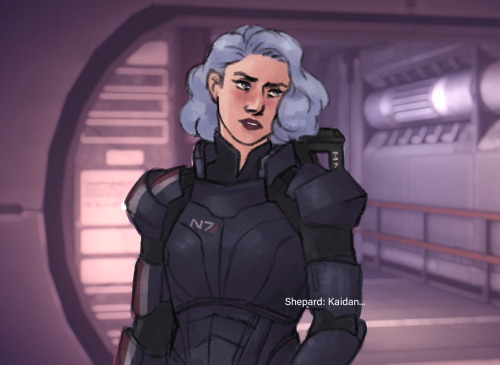 purahs: takes a break from mass effect by drawing screencaps of mass effect