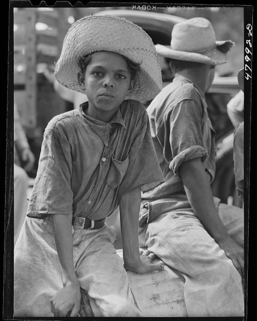 Farmer&rsquo;s son, San Sebastian, Puerto Rico. Jack Delano, Jan 1942#vintagedenim #vintageworkwear 