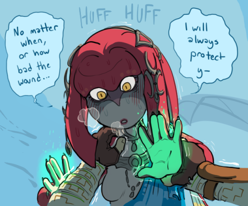 morbart: Mipha, it’s fine, it’s just a bump.  You don’t have to-  Mipha, no. 