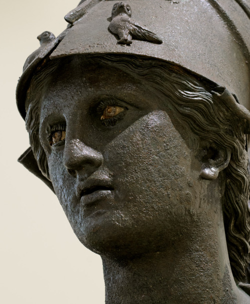 theancientwayoflife:~Statue of Athene (“The Peiraeus Athena”). Medium: Bronze Date: 340—330 BCE. Athens, Archaeological Museum of Piraeus (Αθήνα, Αρχαιολογικό Μουσείο Πειραιά)