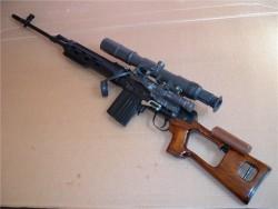 gunrunnerhell:  NDM-86 The Chinese version of the Russian SVD, the NDM-86 was available in the U.S for a short period of time before the import ban. You can find them in two calibers; the standard and more traditional 7.62x54mmR and in 7.62x51mm, which