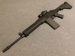 gunrunnerhell:  Custom Vepr A heavily modified Vepr .308. Although it looks like a simple conversion, there is a lot more work involved that one would suspect, but the final product is actually really well done. It almost has a FAL like silhouette. You