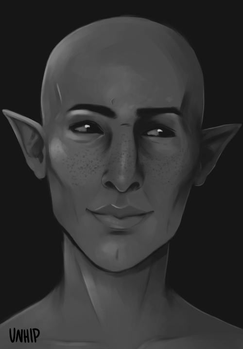 Yet another Solas painting. I haven’t really drawn in a few months because I ran out of steam, but I