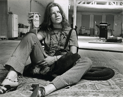 Janis and Big Brother backstage rehearsing, 1967. 