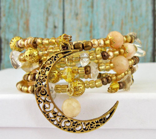 Gold Moon Bracelet //GnosisCraftsandGifts