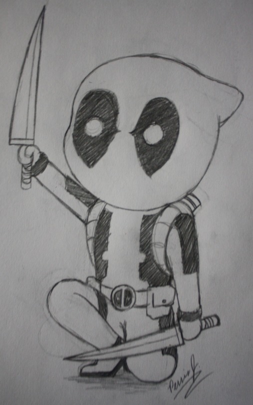 I Felt Like Doing A Sketch Of Chibi Deadpool.