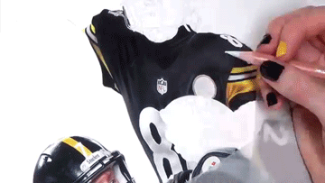 sizvideos:  The Pittsburgh Steelers - Photorealistic Drawing (Video) 