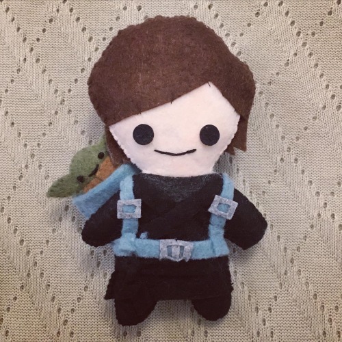 Luke Skywalker with Grogu in a bag…