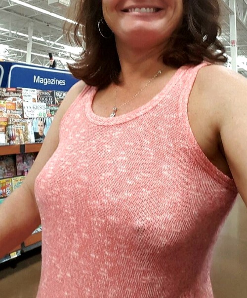 classysassysub:My Dom’s favorite pic from my braless Walmart adventure. Do you like? #classysassysubhttp://classysassysub.tumblr.com  She’s so sexy wish I was at Wal-Mart that day