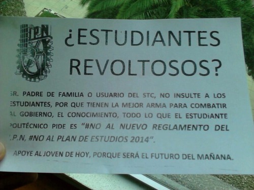 neomexicanismos:  El flyer del #TodosSomosPolitécnico.