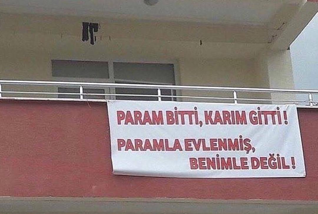 Param bitti,karım...