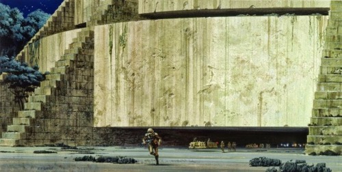 talesfromweirdland:Ralph McQuarrie’s art for Yavin 4. Star Wars (1977).(Image 2 I believe is concept