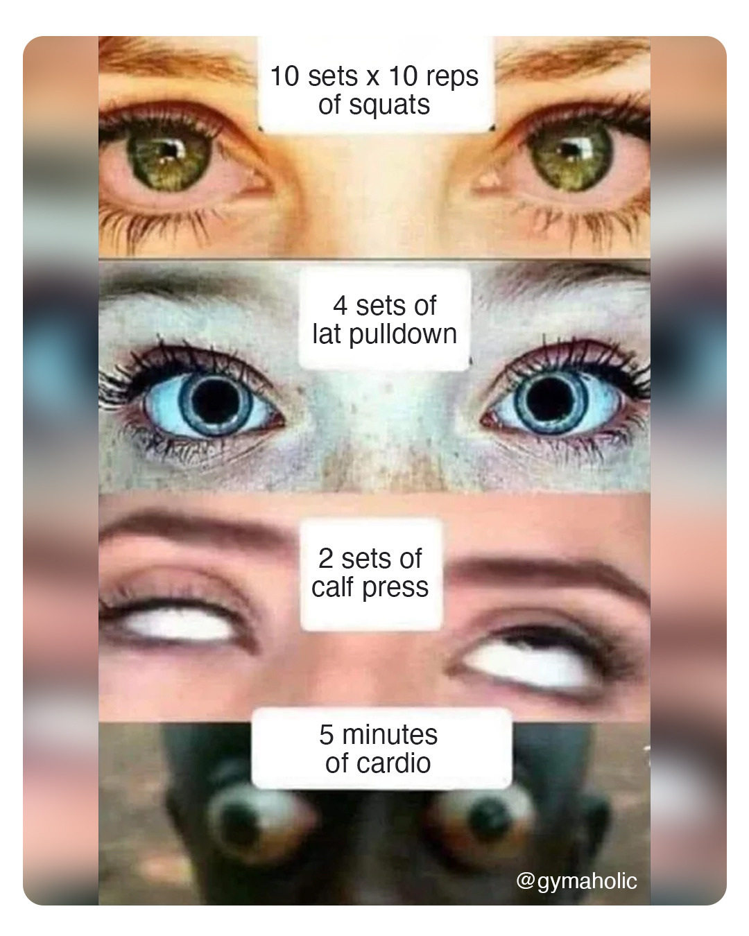 Eyes don’t lie: 10 sets x 10 reps of squats