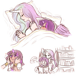 twilestia doodle on top and then tini twi doodles