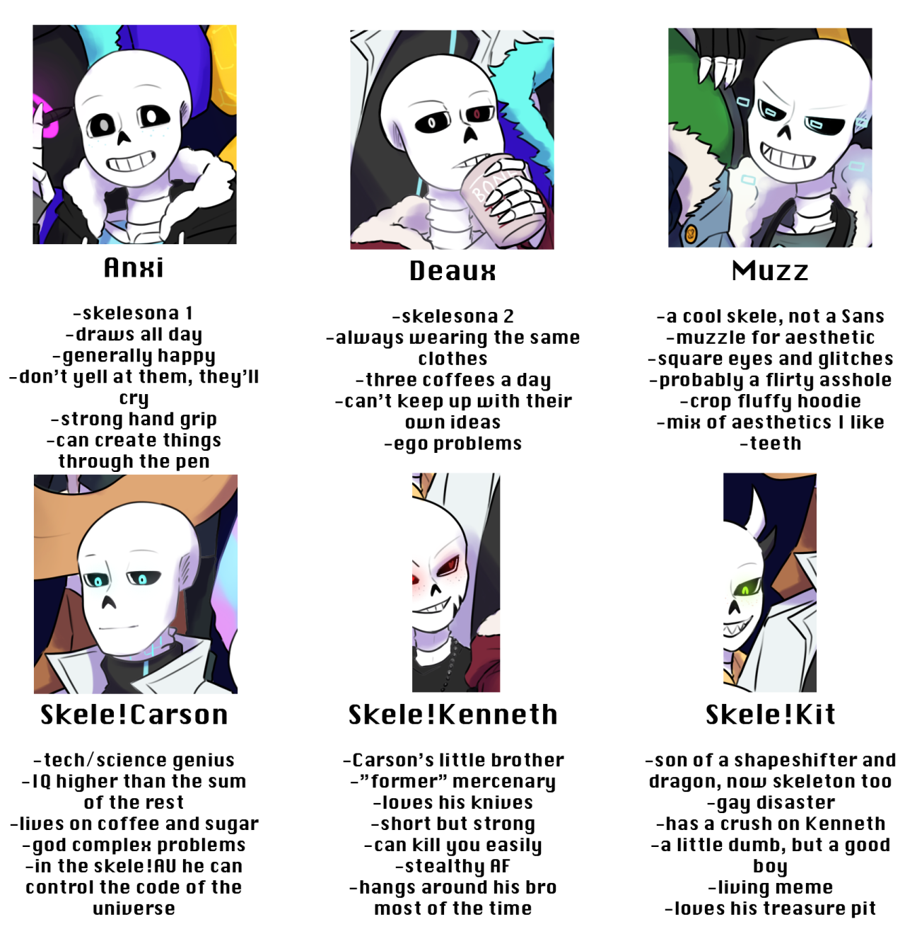 den of skeles — Skeleton OCs