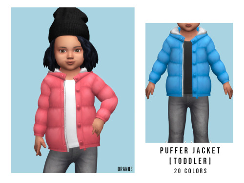 Puffer Jacket &amp; Beanie 01 [Toddler]Jacket- New Mesh- 20 Colors- Female - Male [Unisex]- HQ mode 