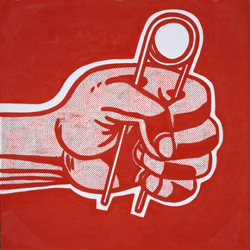 The grip, 1962, Roy LichtensteinSize: 76.2x76.2 cmMedium: oil, canvas