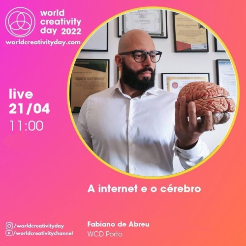 Olá pessoal. Irei palestrar no World Creativity Day, onde será transmitida de forma on