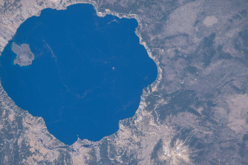 Crater Lake, Oregon, photographed from the ISS.Photo credit: NASA