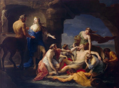 vcrfl: Pompeo Batoni: Thetis Takes Achilles from the Centaur Chiron, 1770. Safran Arts: This is the 