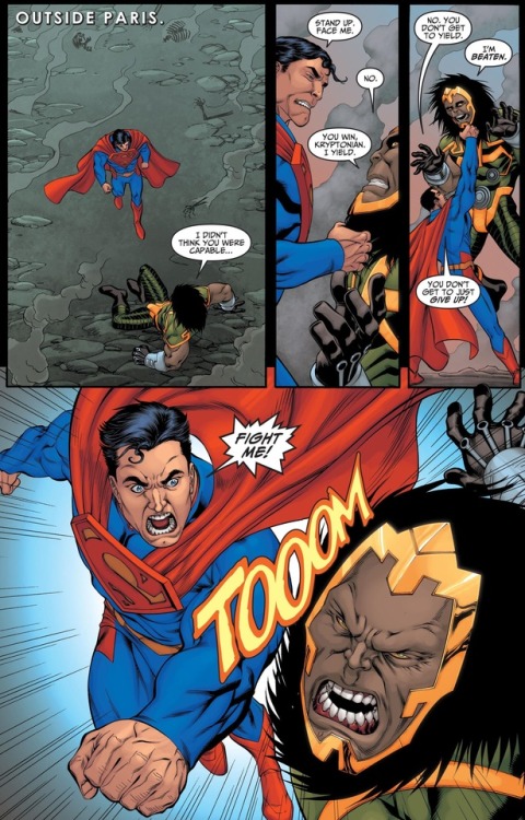 Superman vs. Kalibak.[from Injustice (2013) #8]