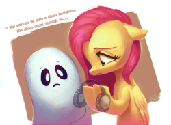 erudier:  SHY Shy shy sh…   Napstablook and Fluttershy   shys!!