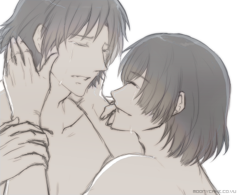 clearbakka:  "Don't apologize, Ren         I want you to be happy"  Art block ugh but I’m feeling sad 