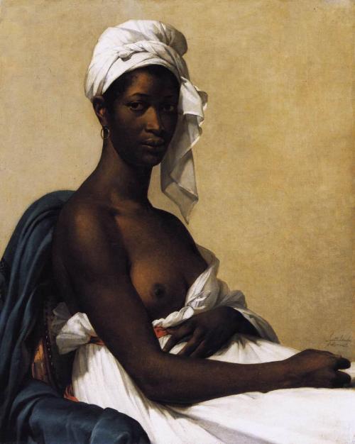 Marie-Guillemine Benoist, Portrait of a Negress. 1800, oil on canvas. Louvre, Paris.