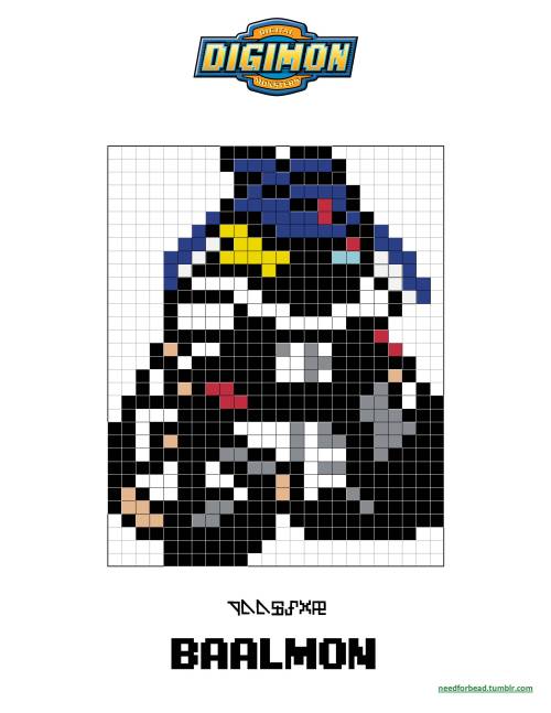 Digimon:  BaalmonDigimon is owned by Saban, Toei Animation, and Bandai.Find more Digimon perler