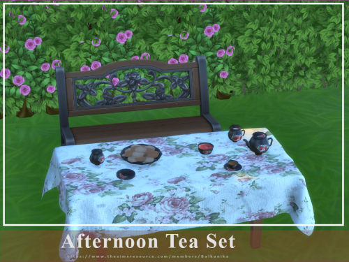 balkanikabg:Afternoon Tea SetBrand new porcelain tea set clutter. Includes 9 objects.All meshed by m